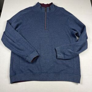 Tommy Bahama Mens Flipshore Half Zip Sweatshirt Blue Burgundy Reversible XL/XXL
